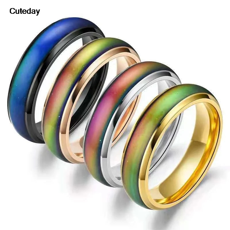 Stainless Steel Color Changing Mood Ring
