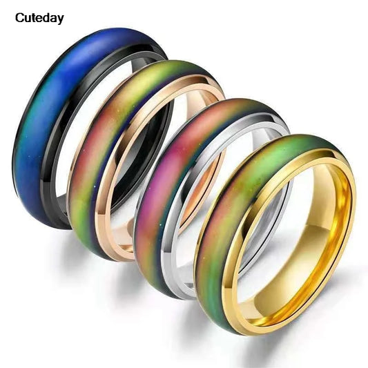 Stainless Steel Color Changing Mood Ring