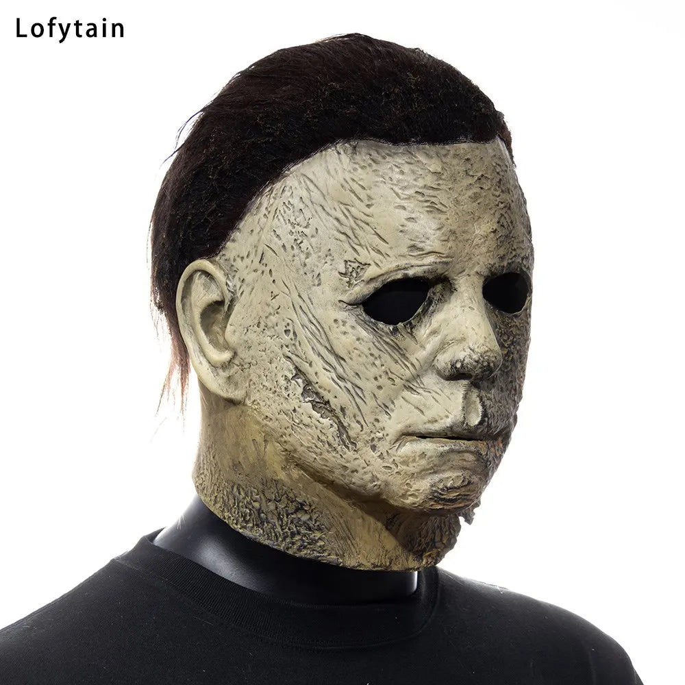 Lofytain 2022 Halloween Ends Michael Myers Horror Mask - Bloody Creepy Latex Cosplay Helmet