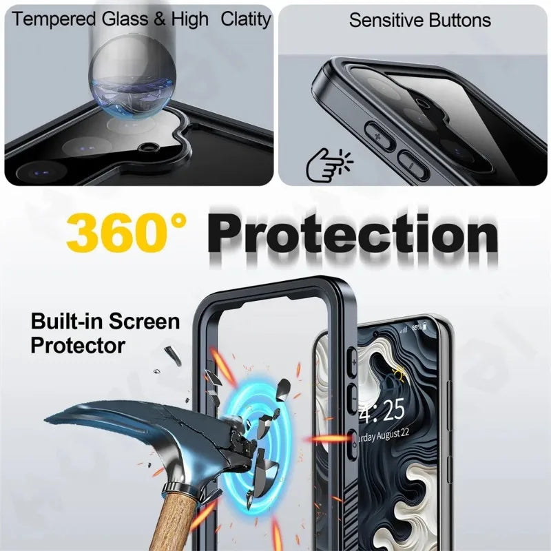 IP68 Waterproof Heavy-Duty Case for Samsung Galaxy S Series