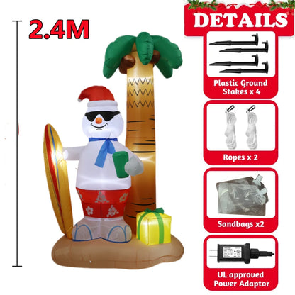 Inflatable Christmas Decorations with Built-in LED Lights