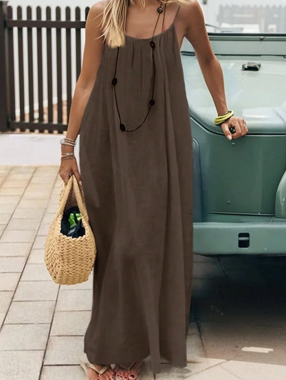 Strapless Backless Long Loose Dress