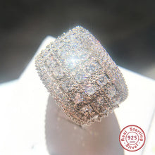 Big 925 Sterling Silver AAA Cubic Zircon Stone Ring