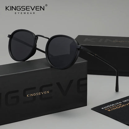 KINGSEVEN Round Frame Polarized UV400 Sunglasses