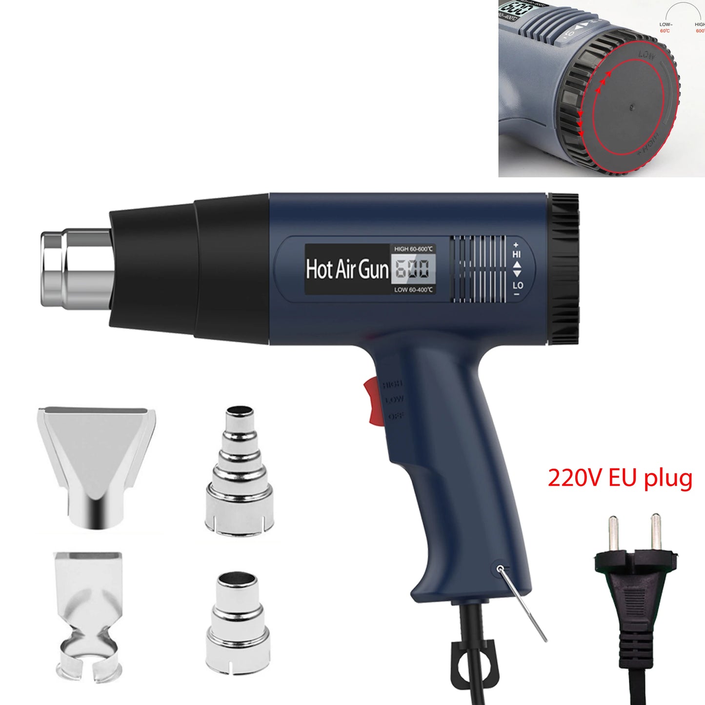 2000W Variable Temperature Electric Heat Gun Set