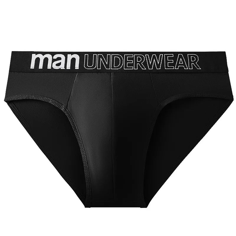 Men's Letter Print Elastic Briefs