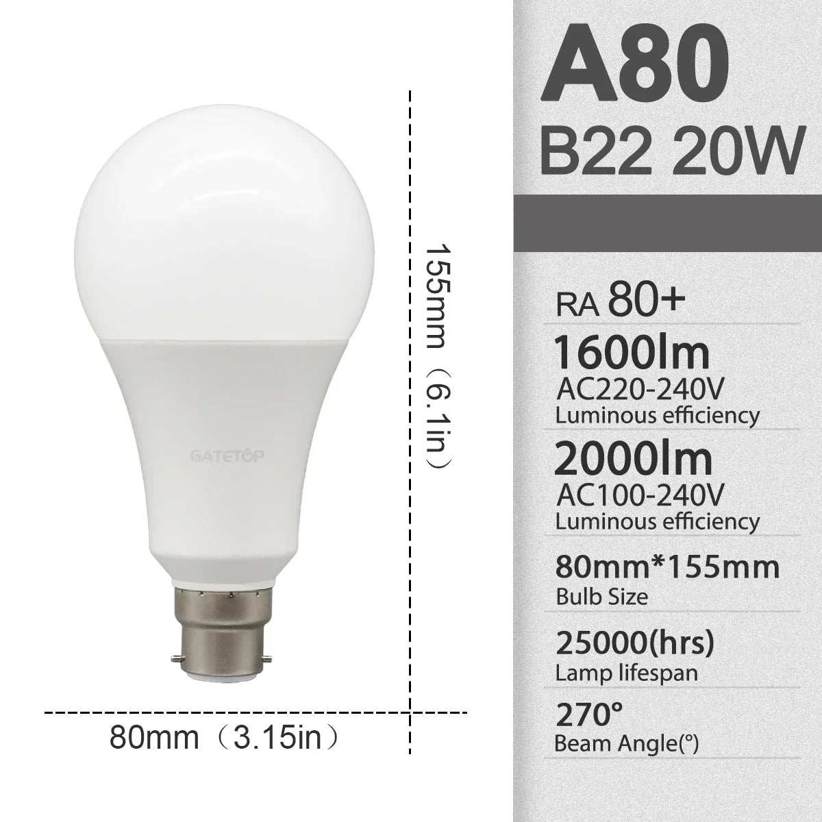 E27 Rechargeable LED Emergency Light Bulb