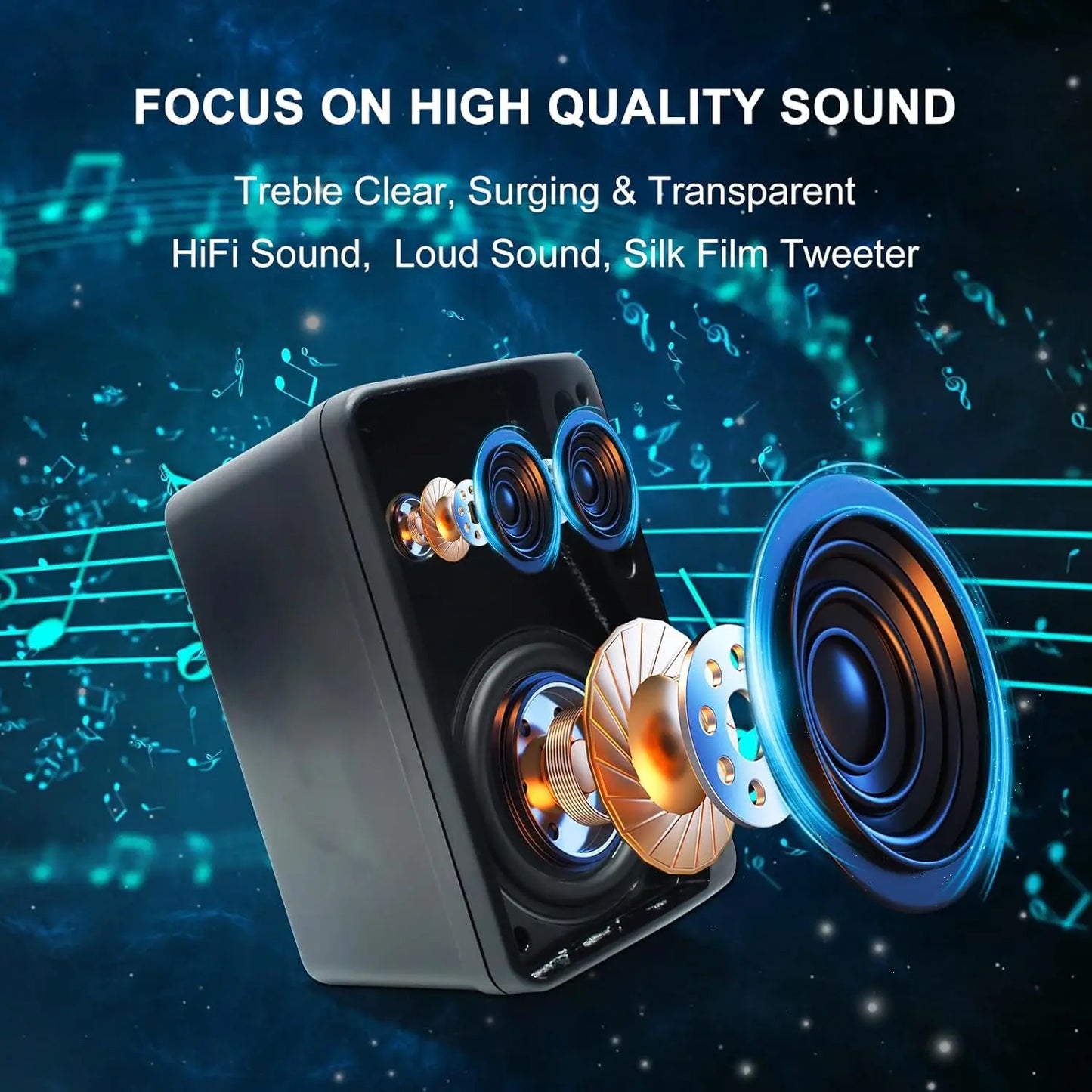 Herdio 3.5" Waterproof Indoor/Outdoor Wall Mount Speakers (Pair, 200W)