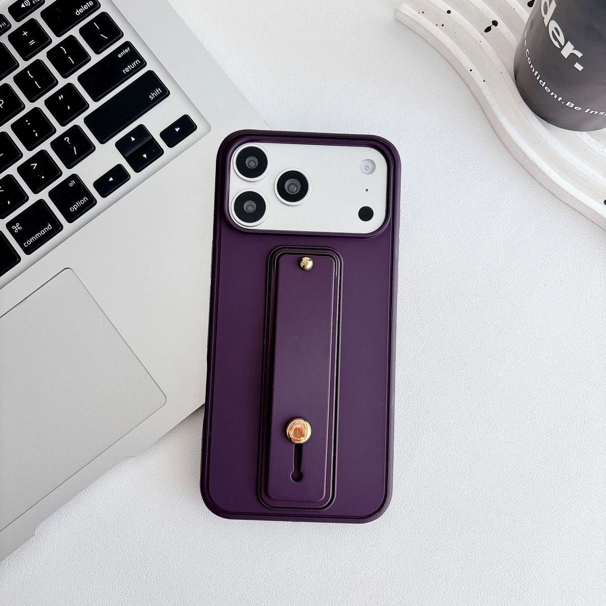 Luxury Business Wrist Strap Phone Case with Kickstand
