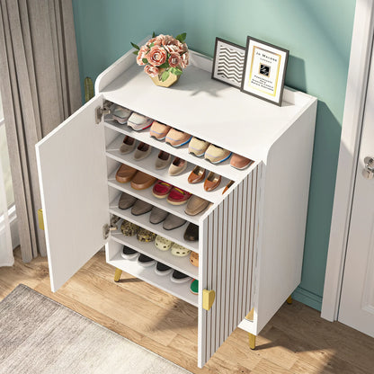Tribesigns 7-Tier Shoe Cabinet with Doors