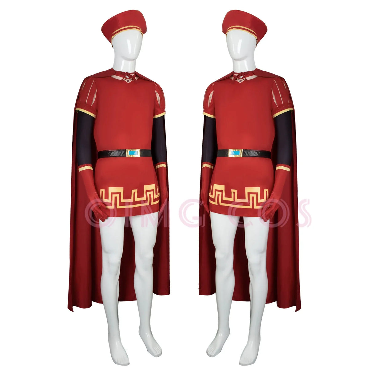 Lord Farquaad Cosplay Costume - Shrek Red Uniform & Cape Set