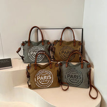 Large Retro Canvas Tote Bag