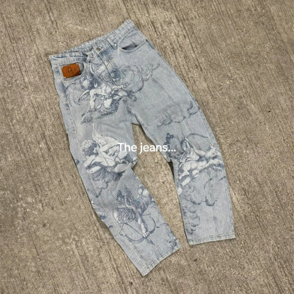 Baggy Retro High Street Cupids Jeans