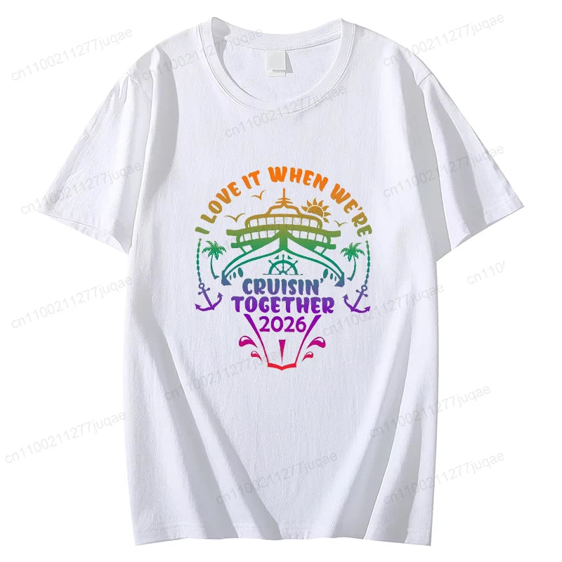 Unisex Cruise Squad 2026 Matching Cotton T-Shirt – Family Vacation & Sailing Tee