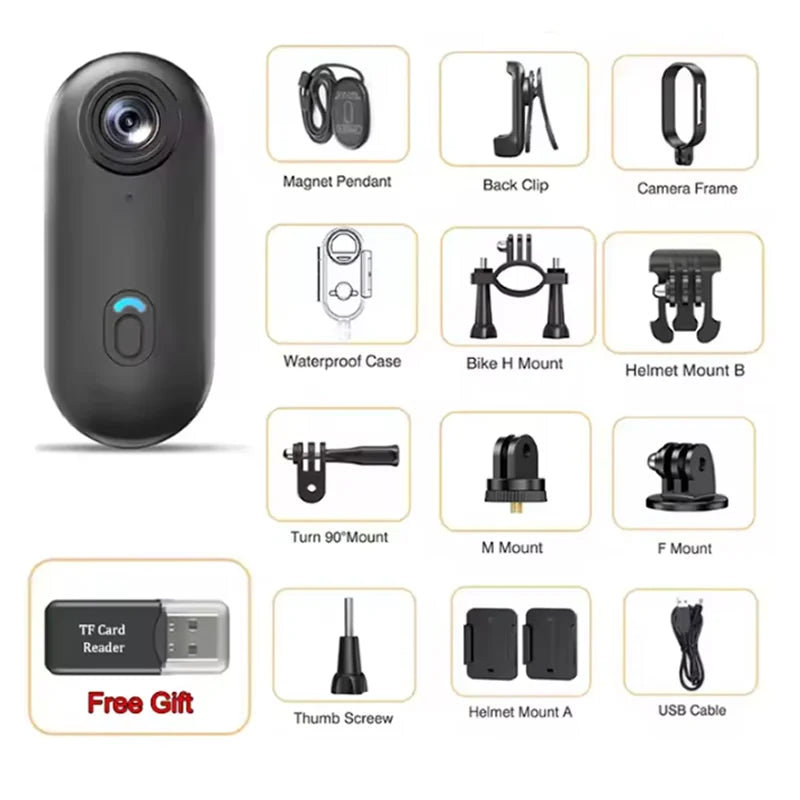 4K HD Waterproof Mini Sports & Helmet Action Camera