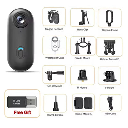 4K HD Waterproof Mini Sports & Helmet Action Camera