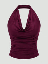 Sleeveless Neck Swing Top + Split Half Long Skirt Set