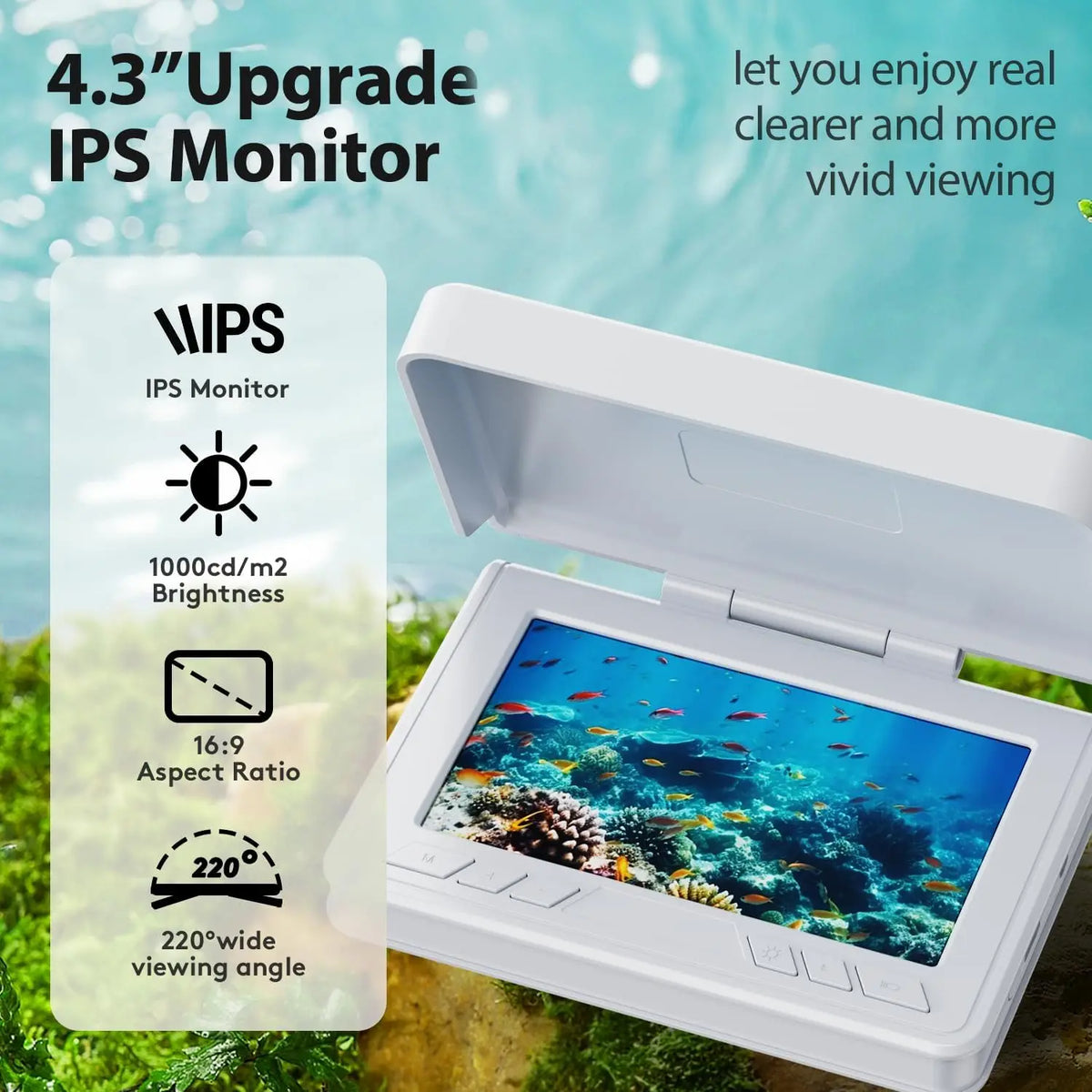 FOURQ Portable 4.3" HD Underwater Fishing Camera & Depth Finder