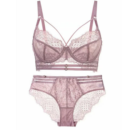 Logirlve Ultra-thin Cup Bra Underwear Set