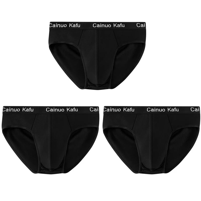 1/3Pcs Men's Breathable Bulge Pouch Briefs - Soft Elastic Plus Size Underwear