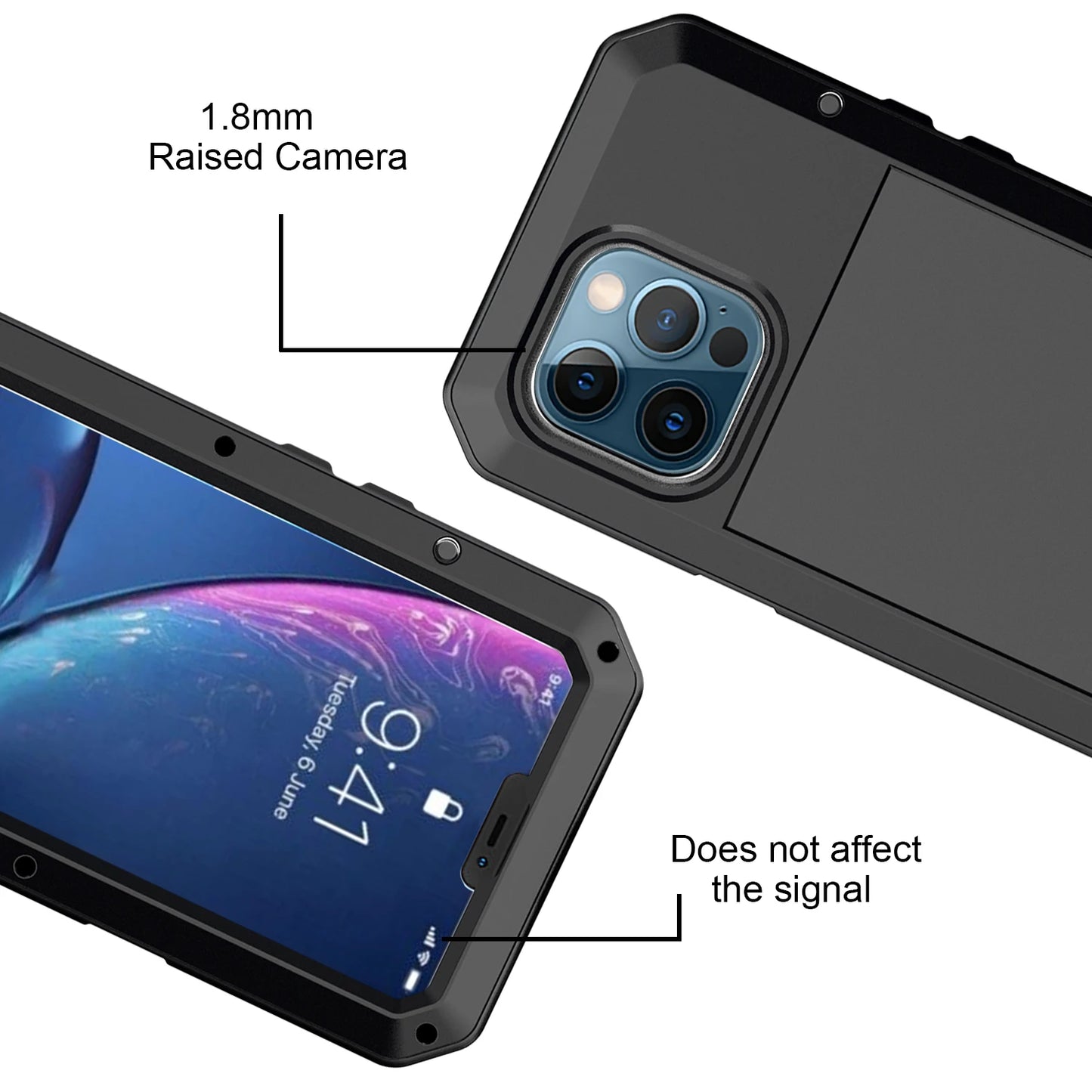 Heavy-duty Protective Armor Metal Shell Case for iPhone