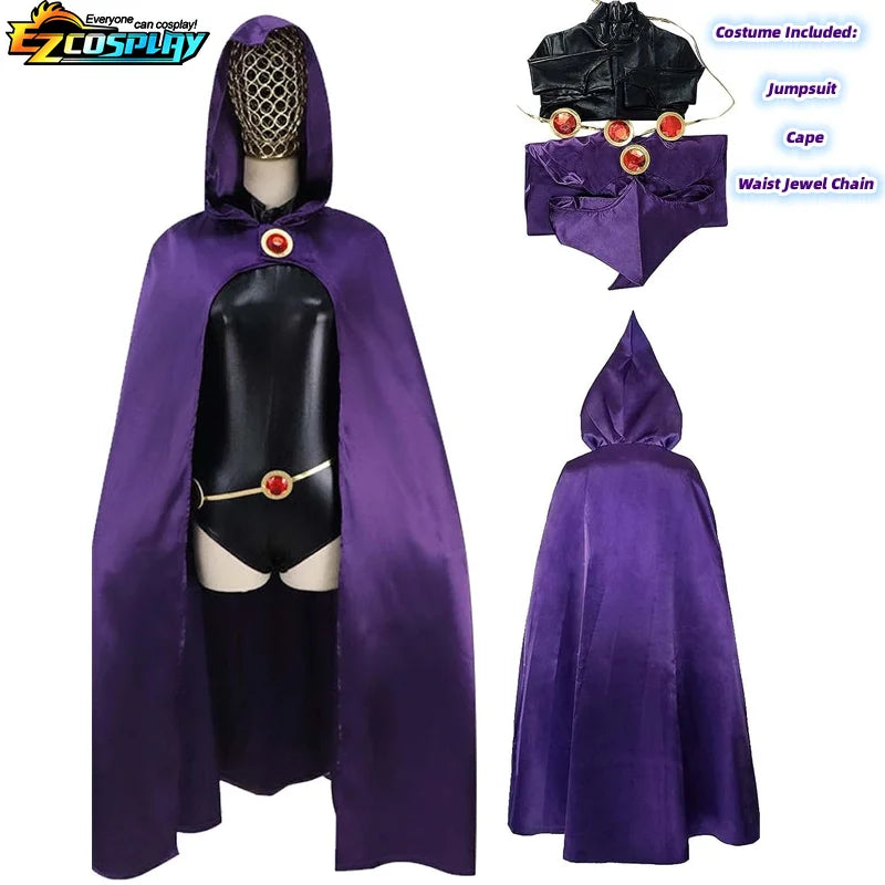 Teen Titans Raven Cosplay Costume Set