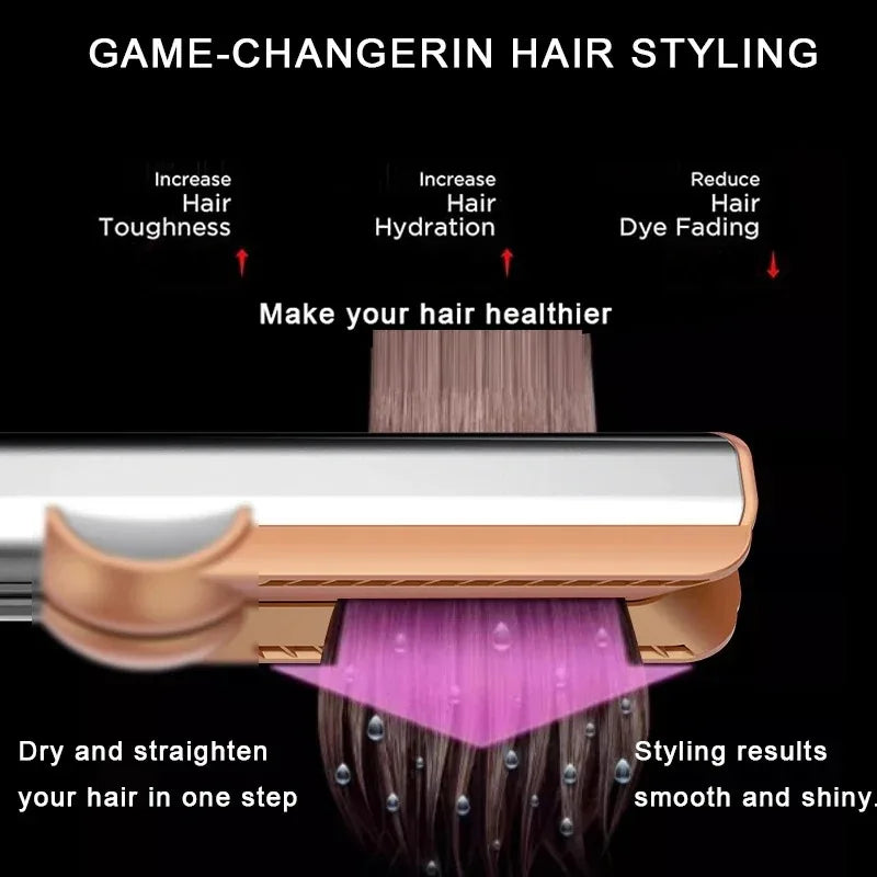 2-in-1 Hair Straightener and Dryer Combo