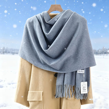 Luxurious Wool-Blend Winter Pashmina Shawl & Scarf