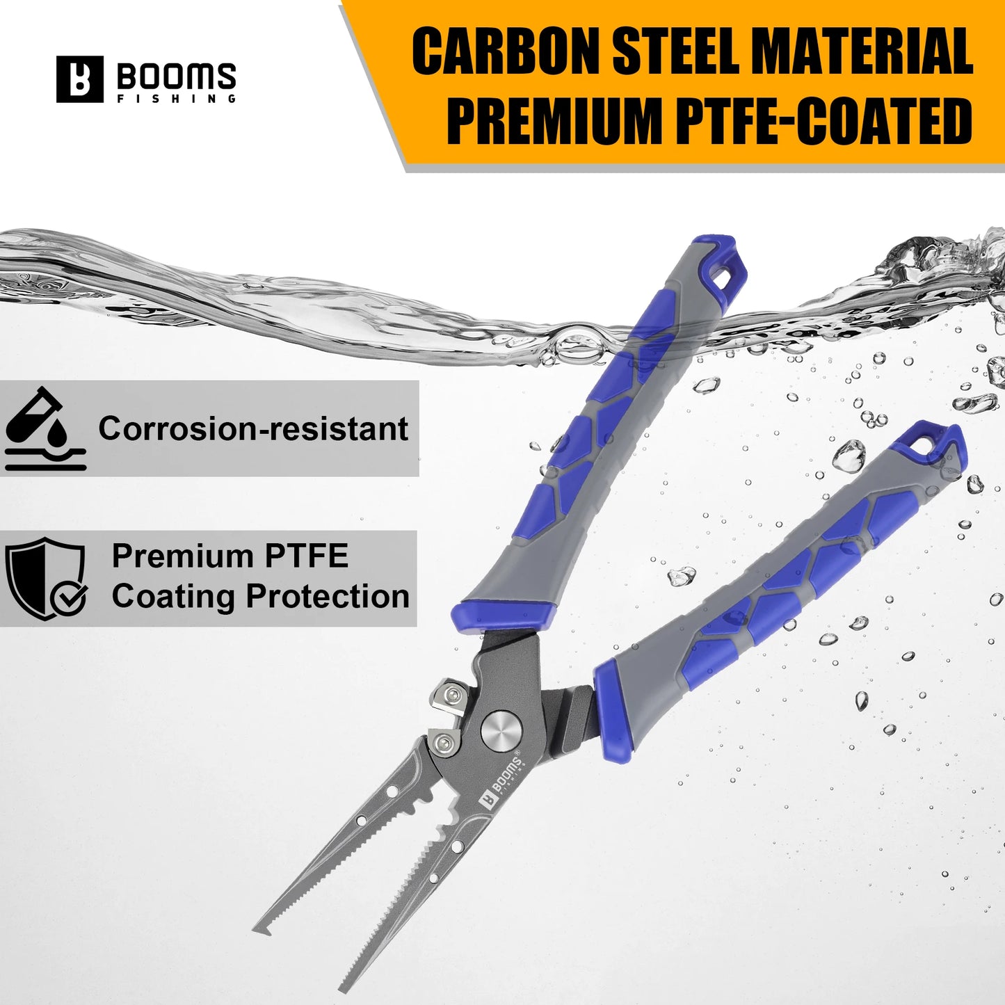 Booms Fishing 7.6" Carbon Steel Fishing Pliers with Sheath