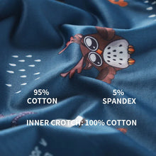 MiiOW 4Pcs Cotton Funny Animal Print Antibacterial Underwear