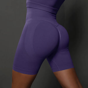 Seamless High Waist Sports Shorts