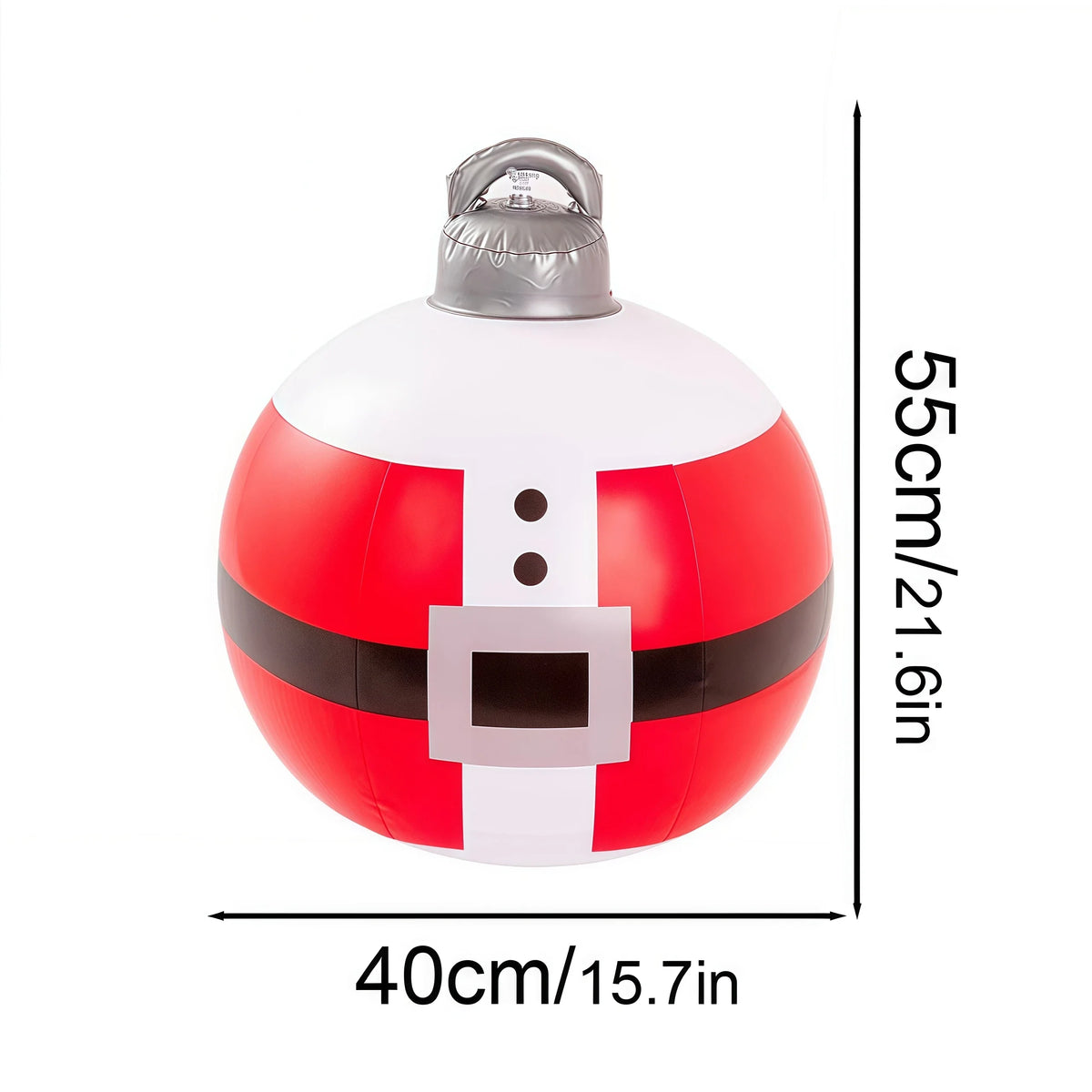 40cm Outdoor Inflatable Christmas Decorated Ball - PVC Giant Ornament for Xmas Tree & Home Yard