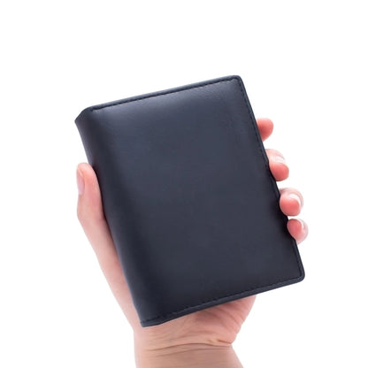 Men's Genuine Leather Bifold Wallet with Zipper Coin Pocket