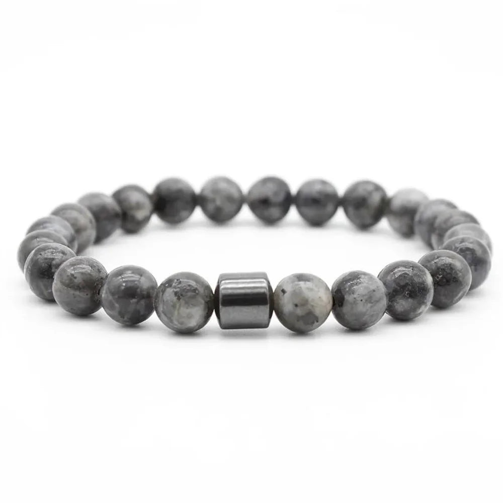 Magnetic Tiger Eye Lava Map Shimmer Malachite Stone Bracelet