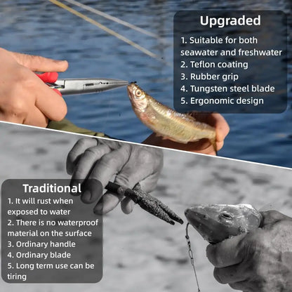 Fishing Pliers with Tungsten Cutters