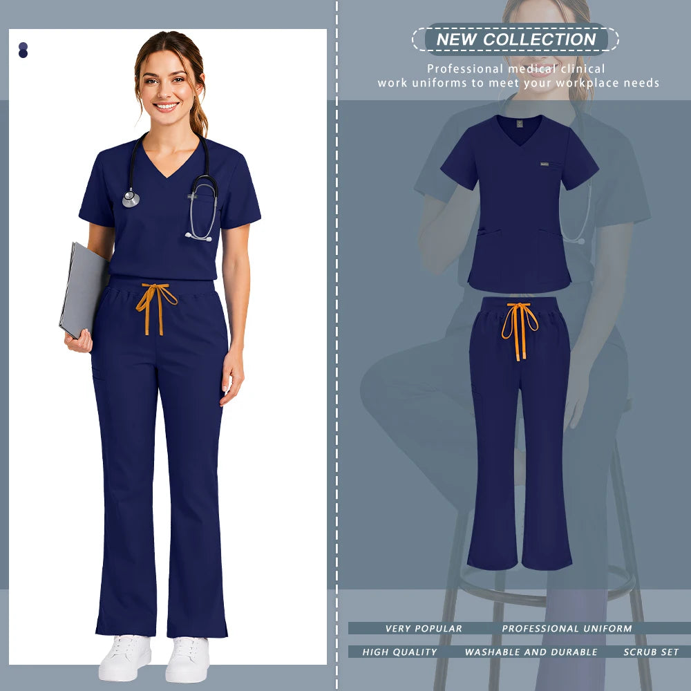 Bioscrubs Women's Ultra-Soft Medical Scrubs Set (Top & Pants)