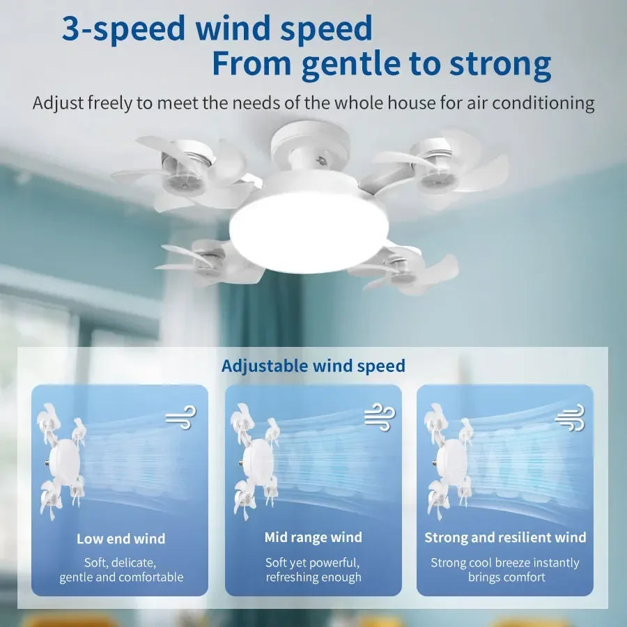 Modern Drone Design 2-in-1 Ceiling Fan Light with Remote