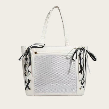 Japanese Cute Ribbon Ita Bag Transparent Lolita Tote Bag