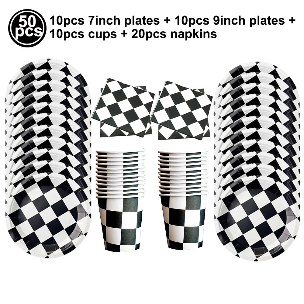 Racing Birthday Decorations Tableclothb