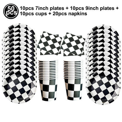 Racing Birthday Decorations Tableclothb