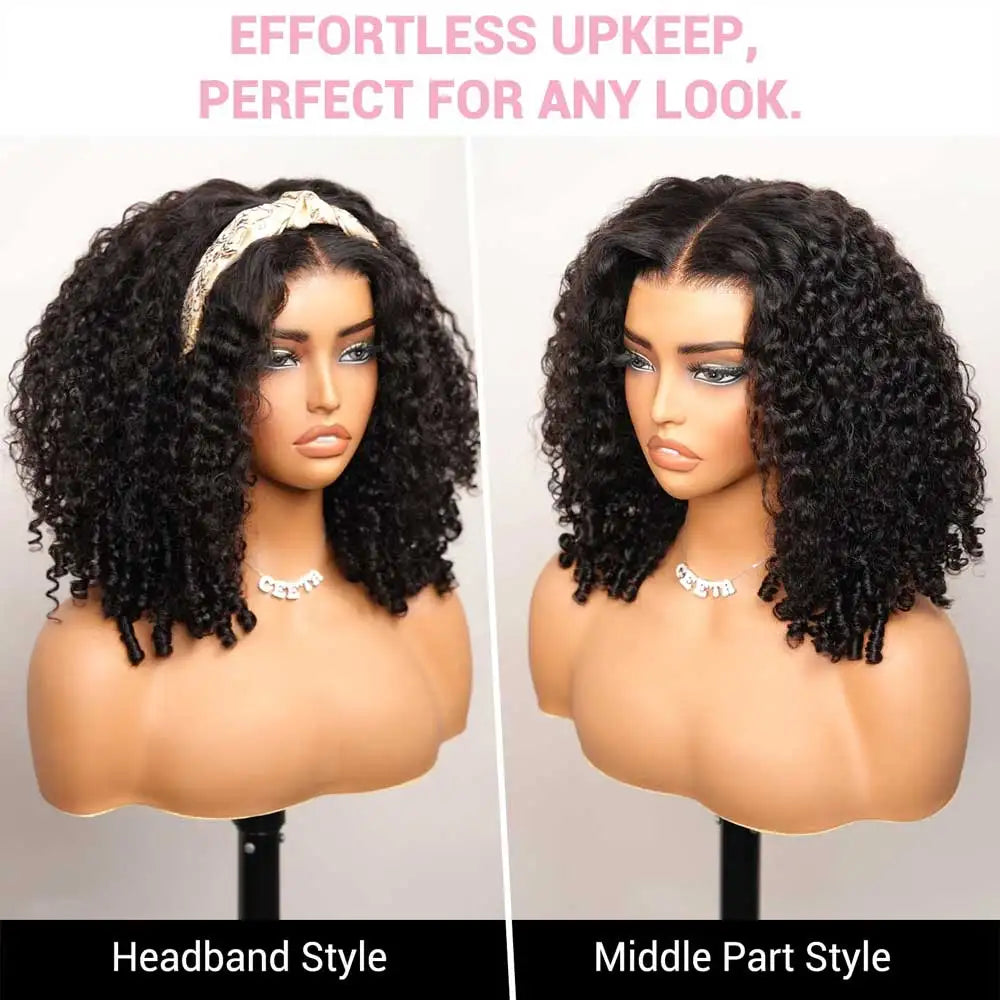 250% Density Burmese Curly 13x4 HD Transparent Lace Front Human Hair Wig