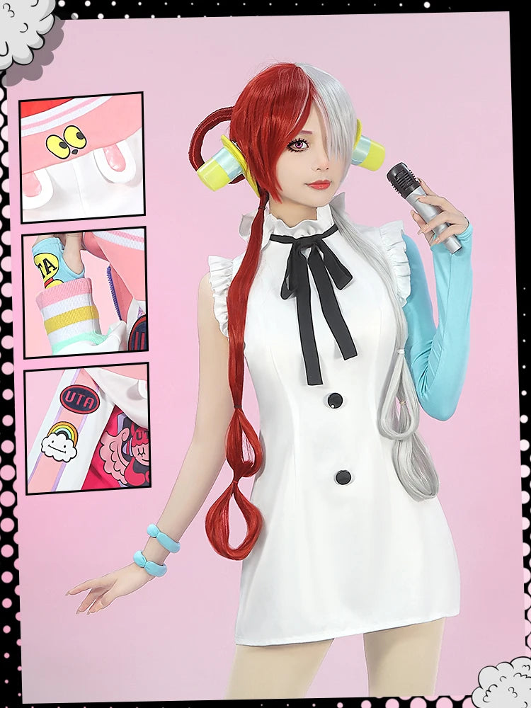 Anime One Piece Uta Cosplay Costume Set