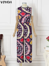 Printed Sleeveless Wide Leg Playsuit Jumpsuit