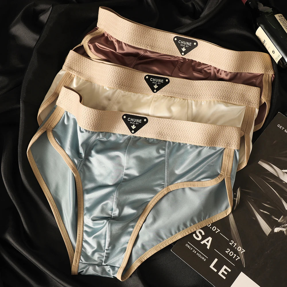 3-Pack Men's Ice Silk Breathable Boxer Briefs