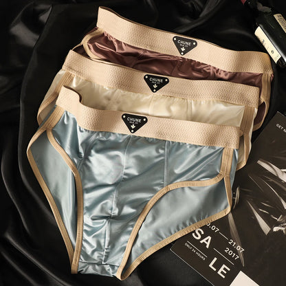 3-Pack Men's Ice Silk Breathable Boxer Briefs