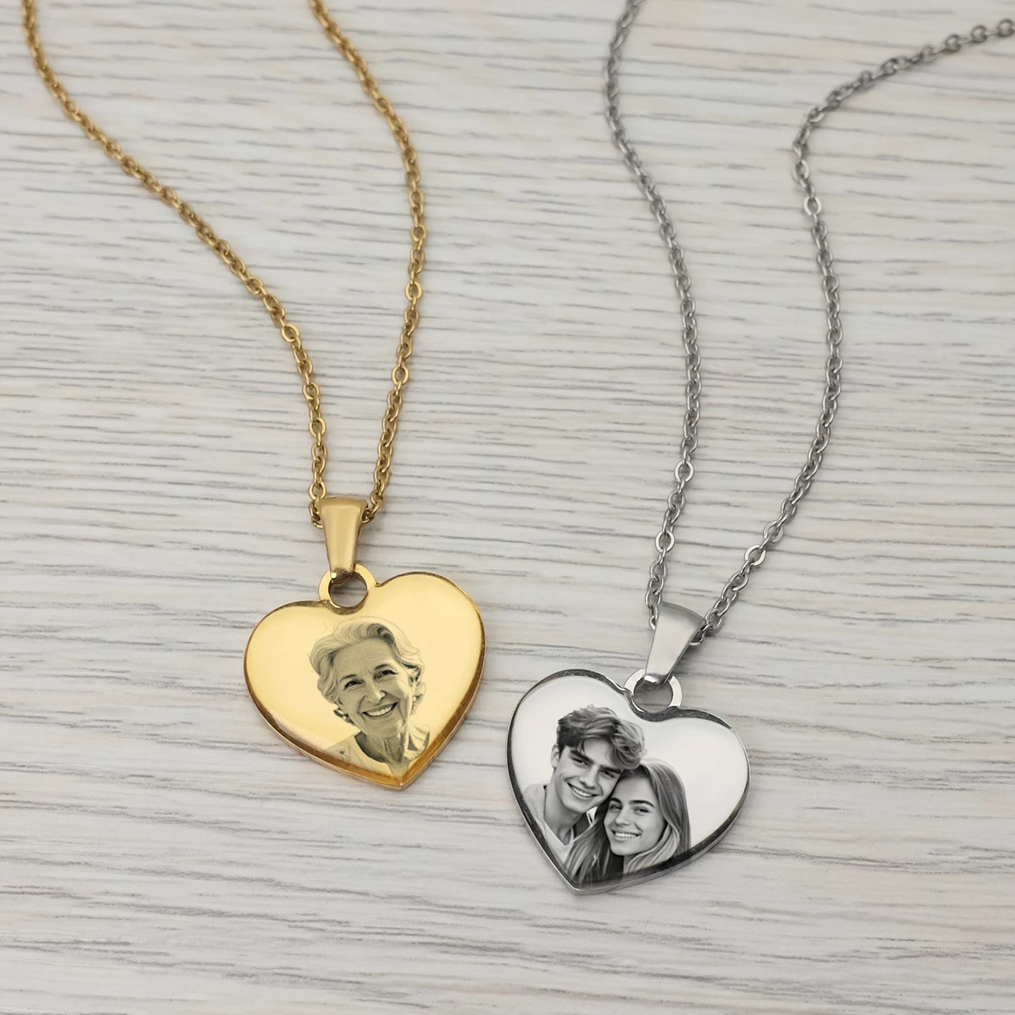 Picture Personalized Photo Love Heart Projection Pendant Necklace