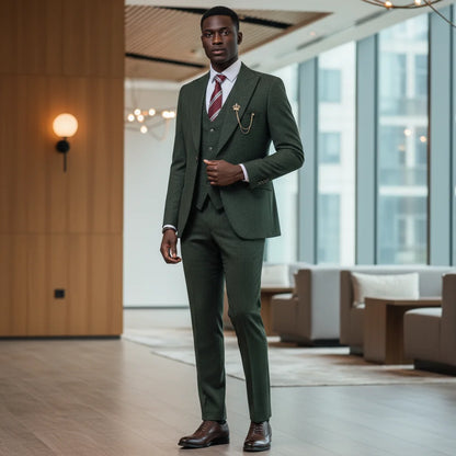 Men's Classic Single-Breasted Formal Suit Set