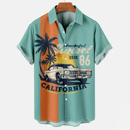 Vibrant Parrot Tropical Floral Print Shirt