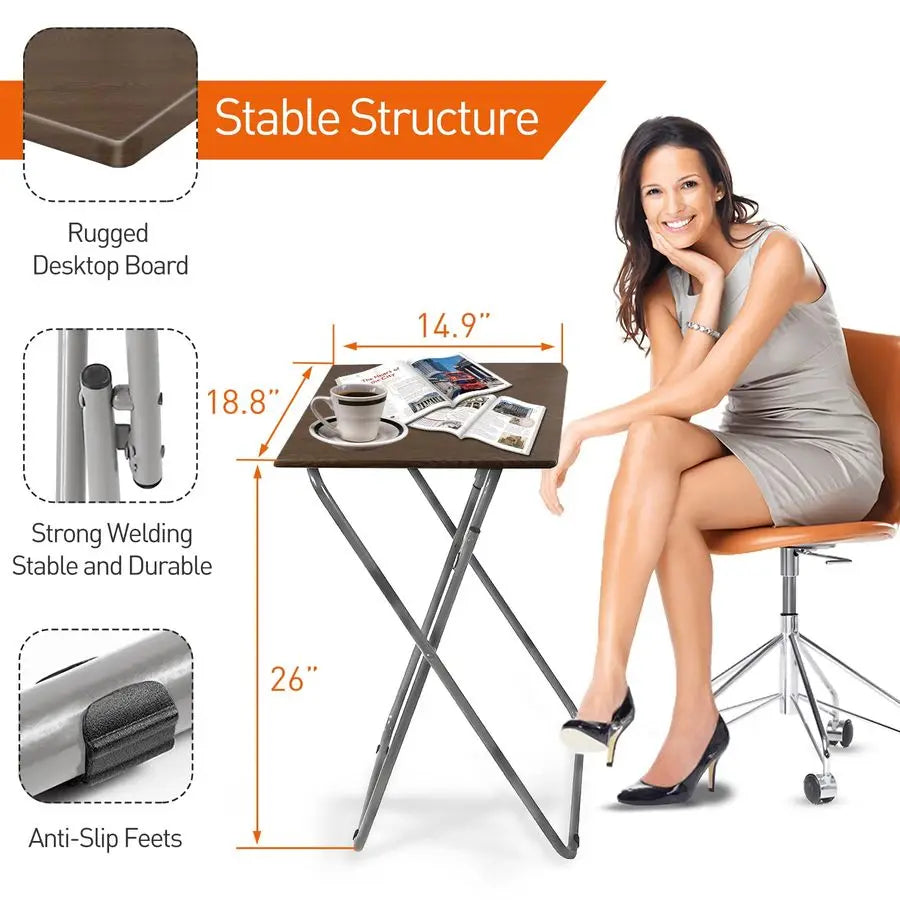 25" Portable Folding TV Tray Table