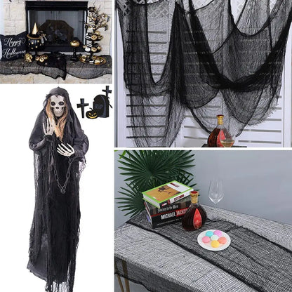 Black Creepy Cloth Halloween Decoration for Haunted Houses & Doorways